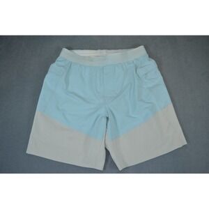 Lululemon Shorts Mens M Gray / Blue Namaste at the Beach 8" Lined Athletic Swim